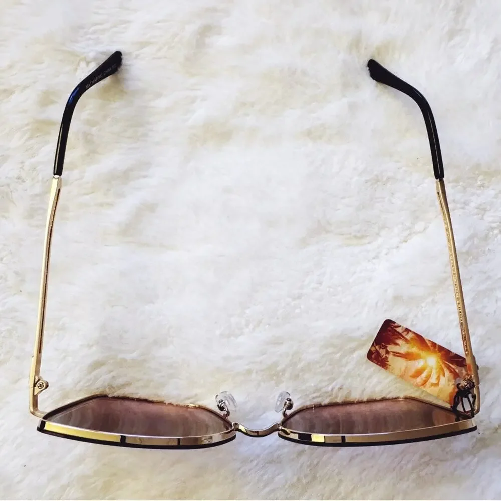 Monica Clear Light Purple Geometric Sunglasses